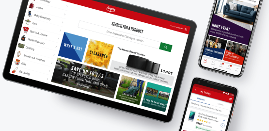 خرده فروشی در بستر اینترنت اپلیکیشن اختصاصی Argos در تلفن های هوشمند و تبلت ها